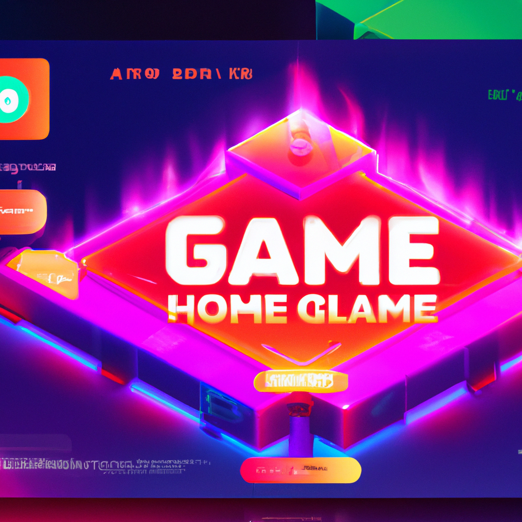 Screenshot: neon-brutalist arena